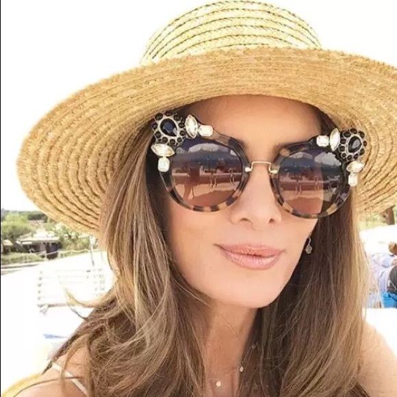 Accessories - Leopard Embellished Sunglasses